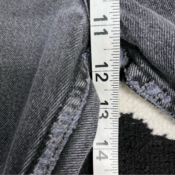 Levi’s 501 Button Fly Denim Jeans Washed Black Size 30 - Picture 7 of 8